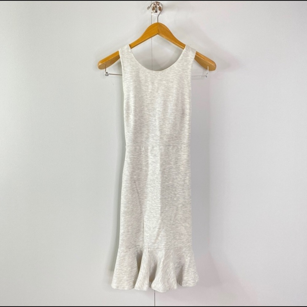 Banana Republic Light Heather Grey Cross Back Ponte Knit Dress - Picture 3 of 7